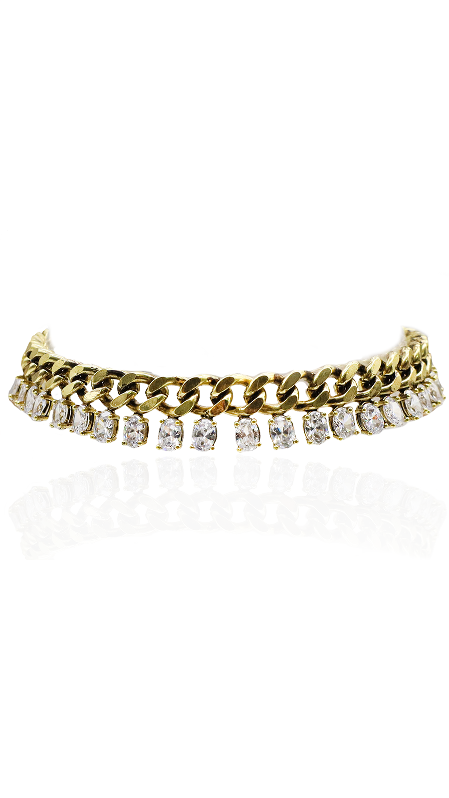 DIA NOCHE CRYSTAL CHOKER NECKLACE