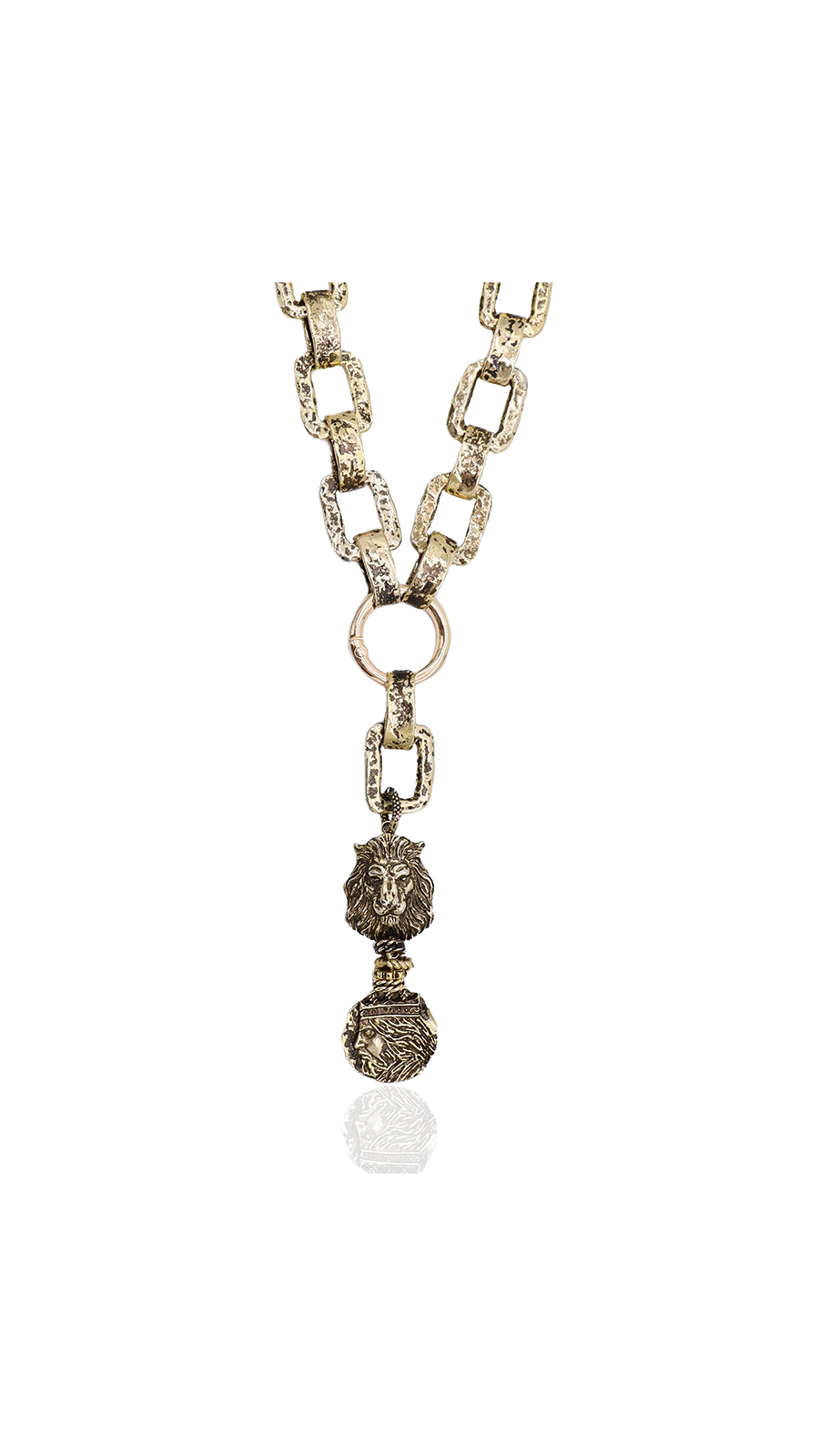 Lion King Gold Plated Tumbled Necklace