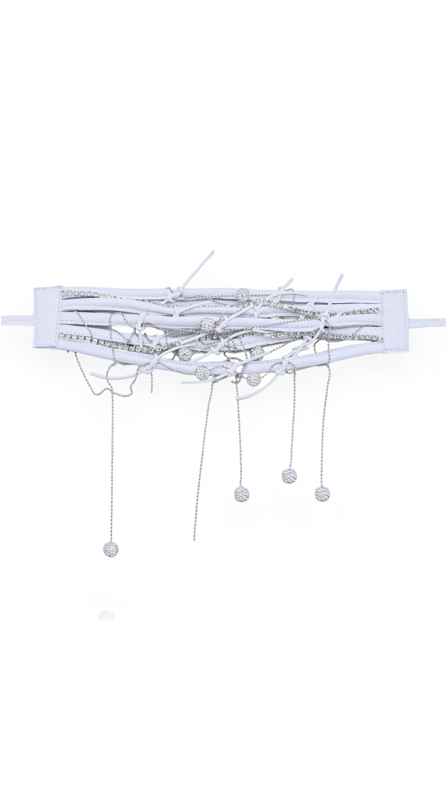LUCI WHITE LEATHER NECKLACE