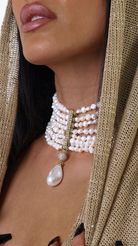 MYTHRA ÇOKLU İNCİ KOLYE