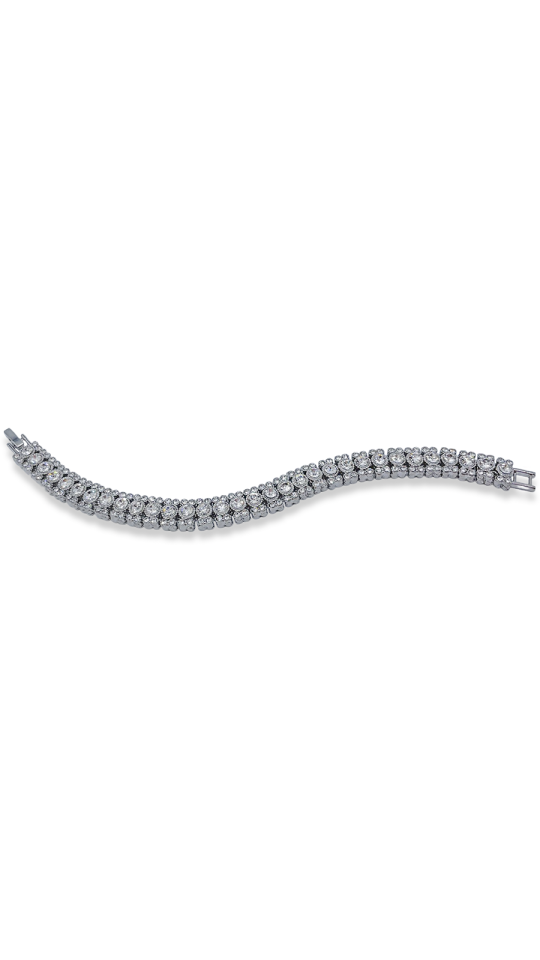 DORCHA CRYSTAL STONE BRACELET SILVER