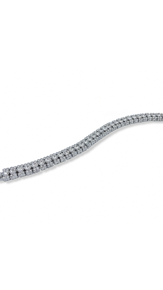 DORCHA CRYSTAL STONE BRACELET SILVER