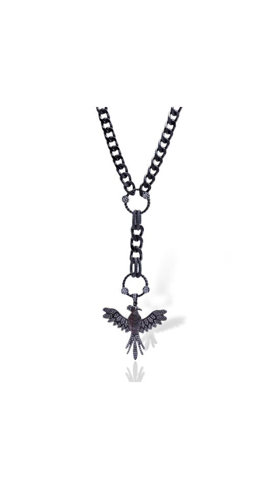 Phoenix Black Chain Necklace