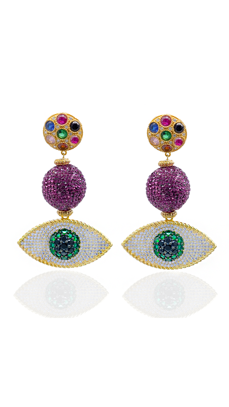 COLORE EYE MOTIF EARRINGS