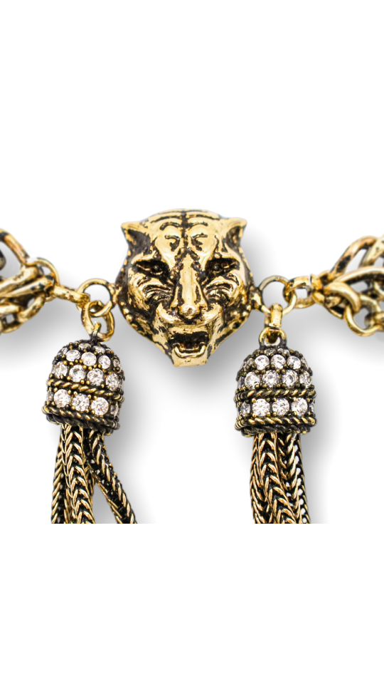 KAPLAN ALTIN KAPLAMA CHOKER KOLYE