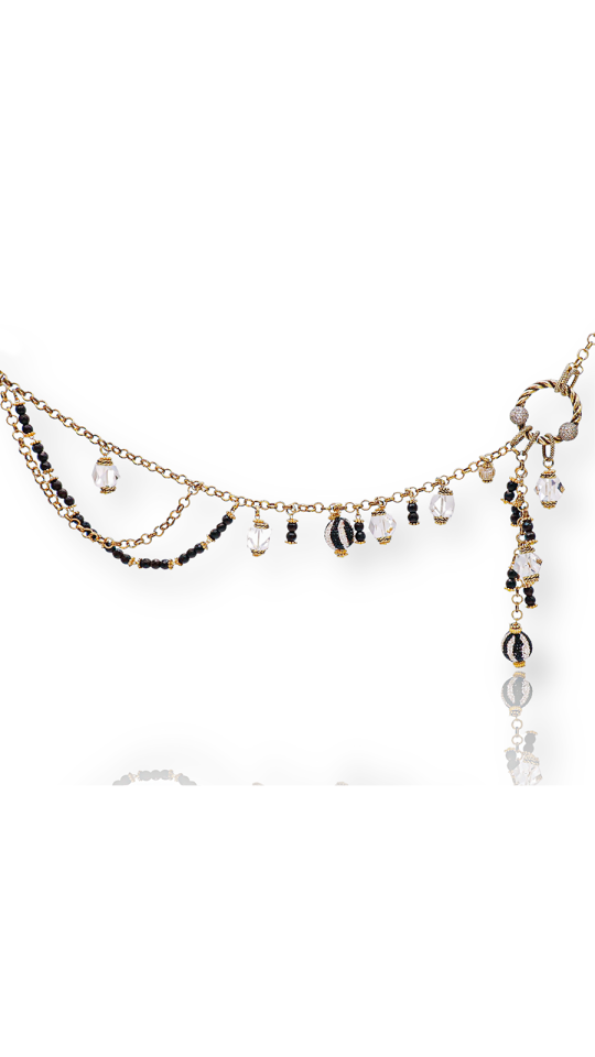 BLACK MARCASITE BELT