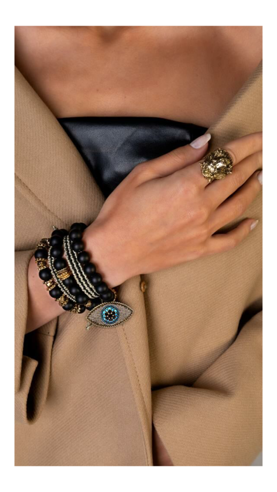 EYE MOTIF NATURAL STONE BRACELET COMBINE