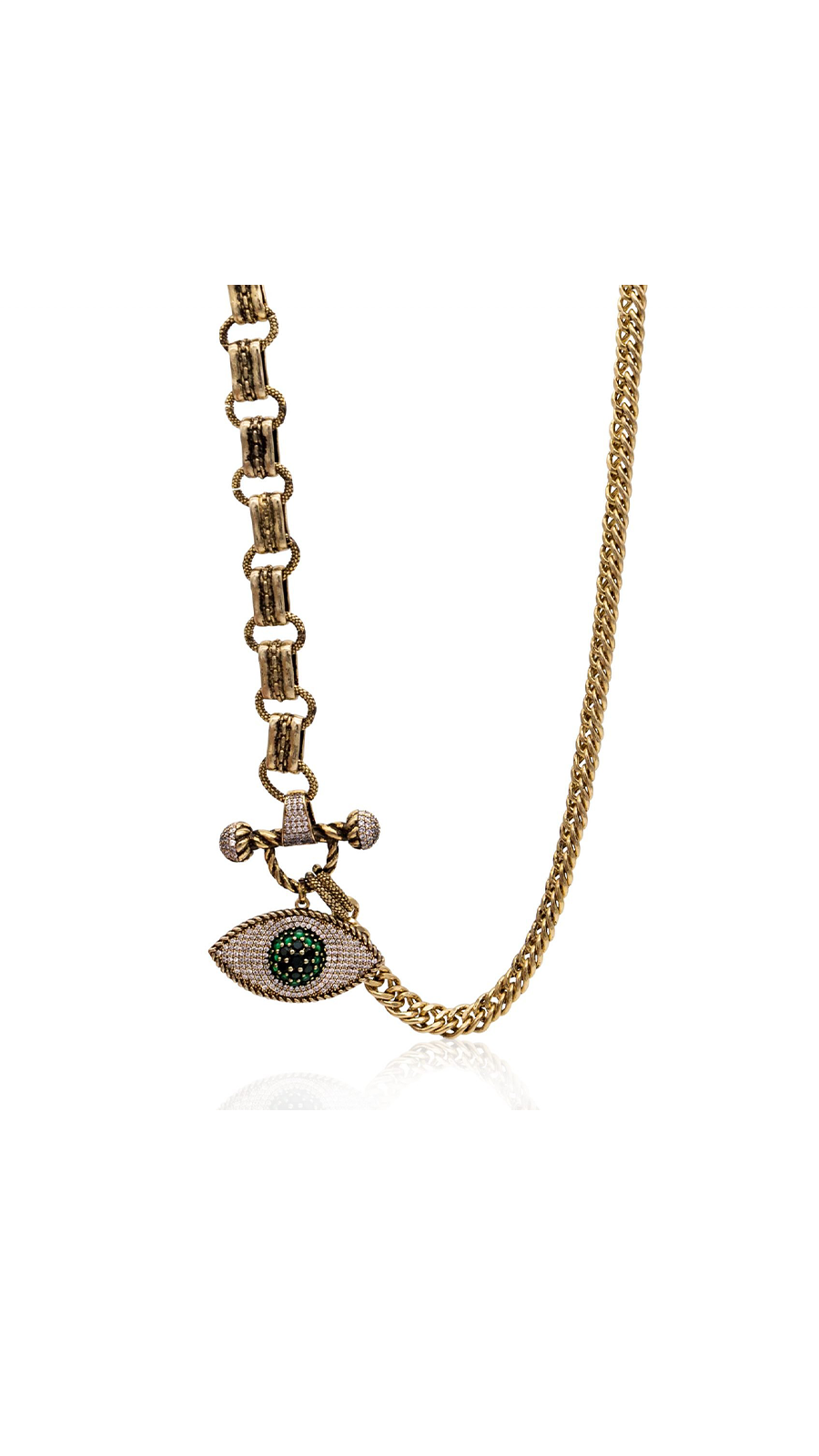 ELOI ALTIN KAPLAMA GÖZ KOLYE