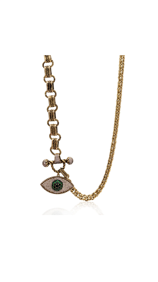 ELOI ALTIN KAPLAMA GÖZ KOLYE