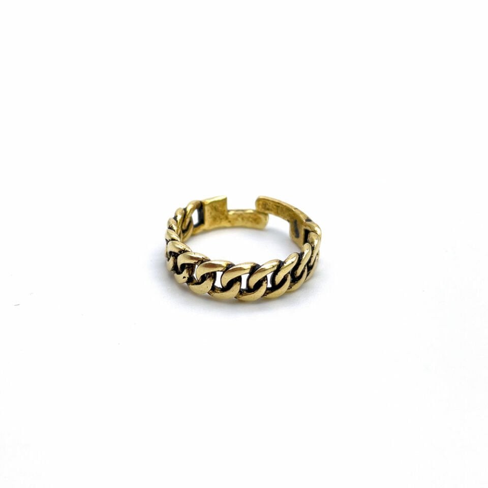 CURLED GOLD PLATED RING