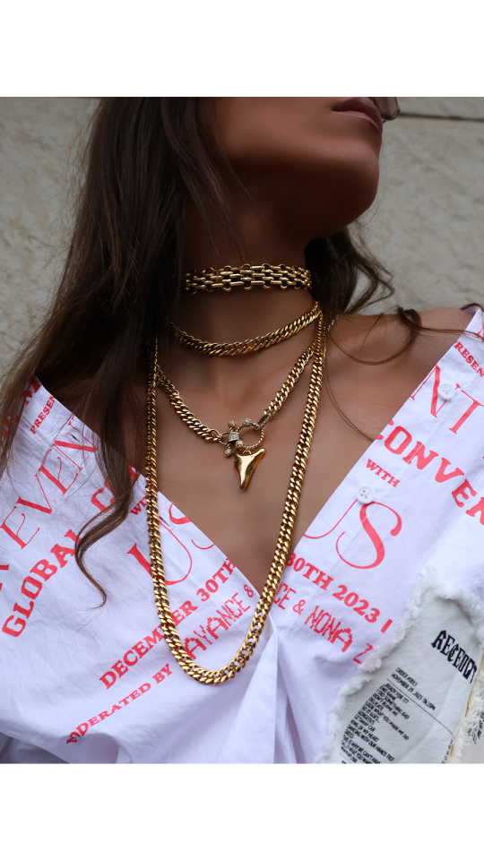RENAISSANCE ZİNCİR CHOKER KOLYE GOLD