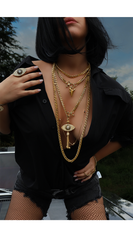 DUE ÇOKLU ZİNCİR KOLYE