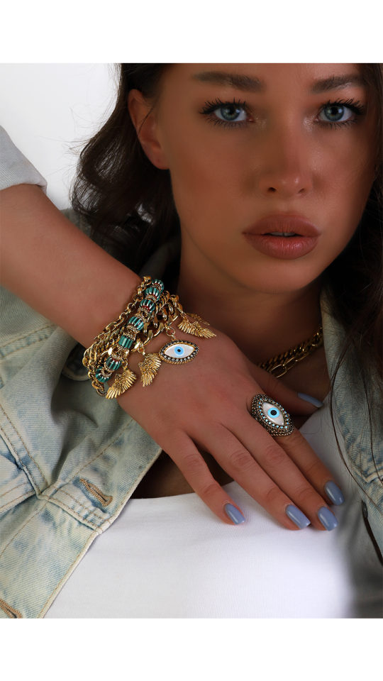 LANITRA GOLD CHARM BRACELET