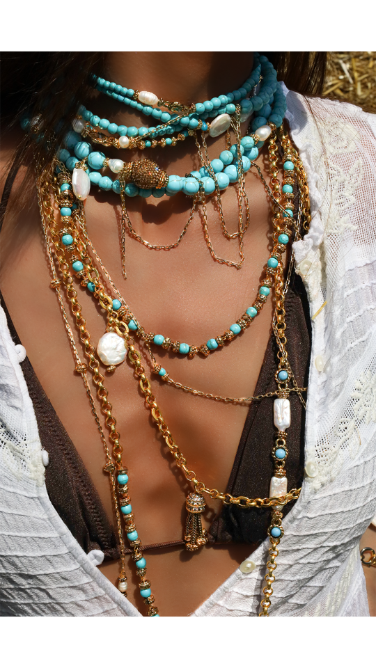 MIER ÇOKLU ZİNCİR KOLYE