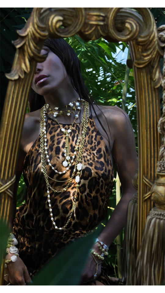 BLANDAD ALTIN KAPLAMA ÇOKLU KOLYE