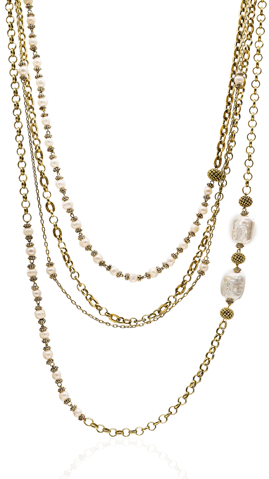 BLANDAD ALTIN KAPLAMA ÇOKLU KOLYE