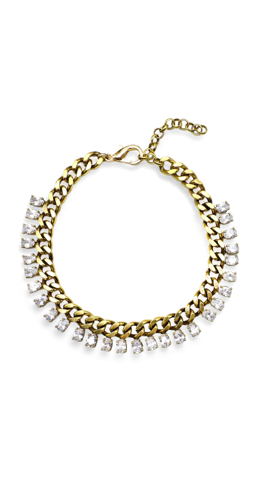 DIA NOCHE CRYSTAL CHOKER NECKLACE