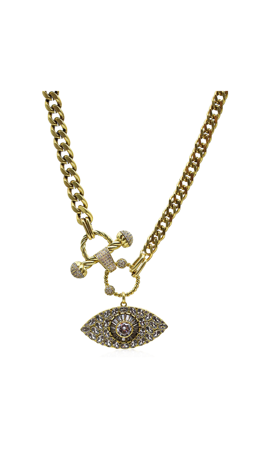 AFRODIT ALTIN KAPLAMA GÖZ KOLYE