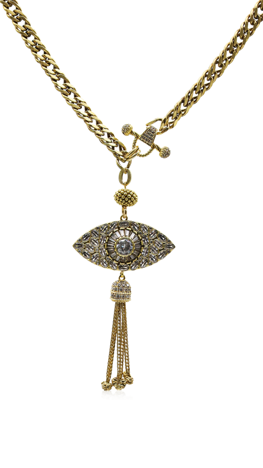 IMPRESION ALTIN KAPLAMA GÖZ KOLYE