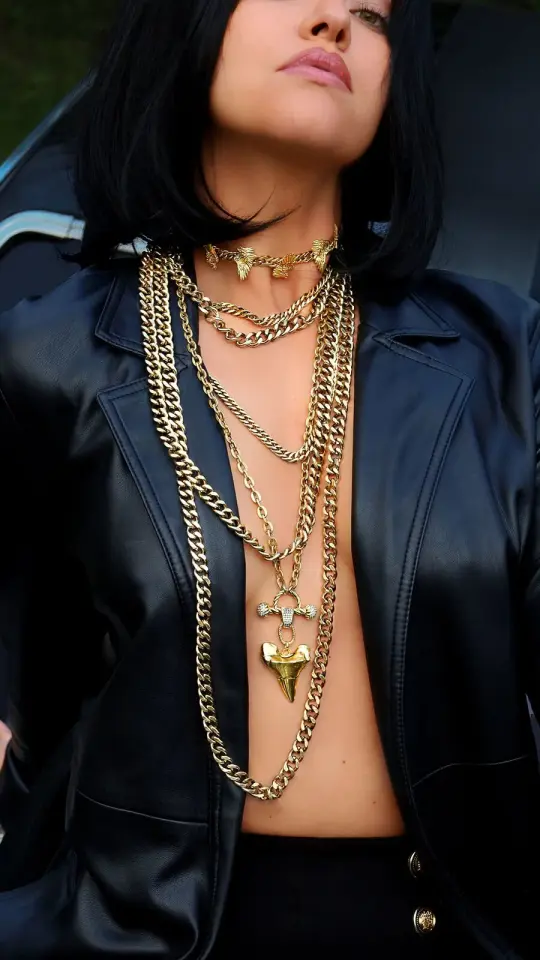 OPIA ALTIN KAPLAMA ZİNCİR KOLYE