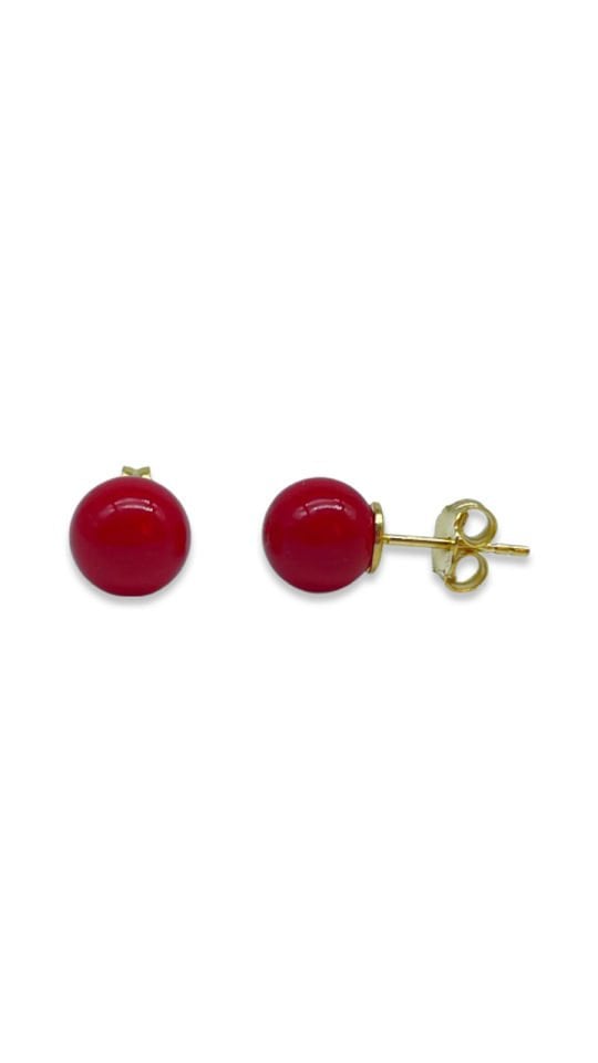 Red Pearl Earrings
