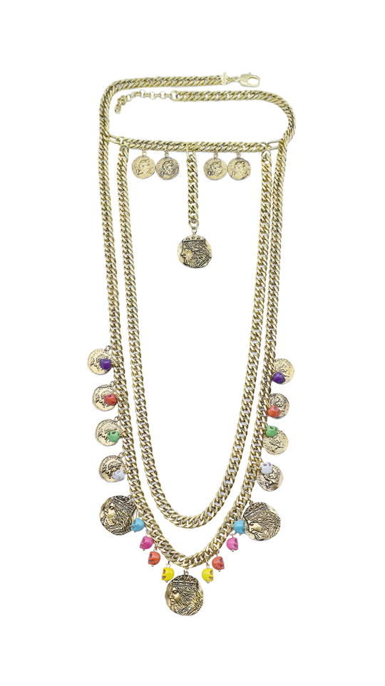 CRANIO ZİNCİR ÇOKLU KOLYE