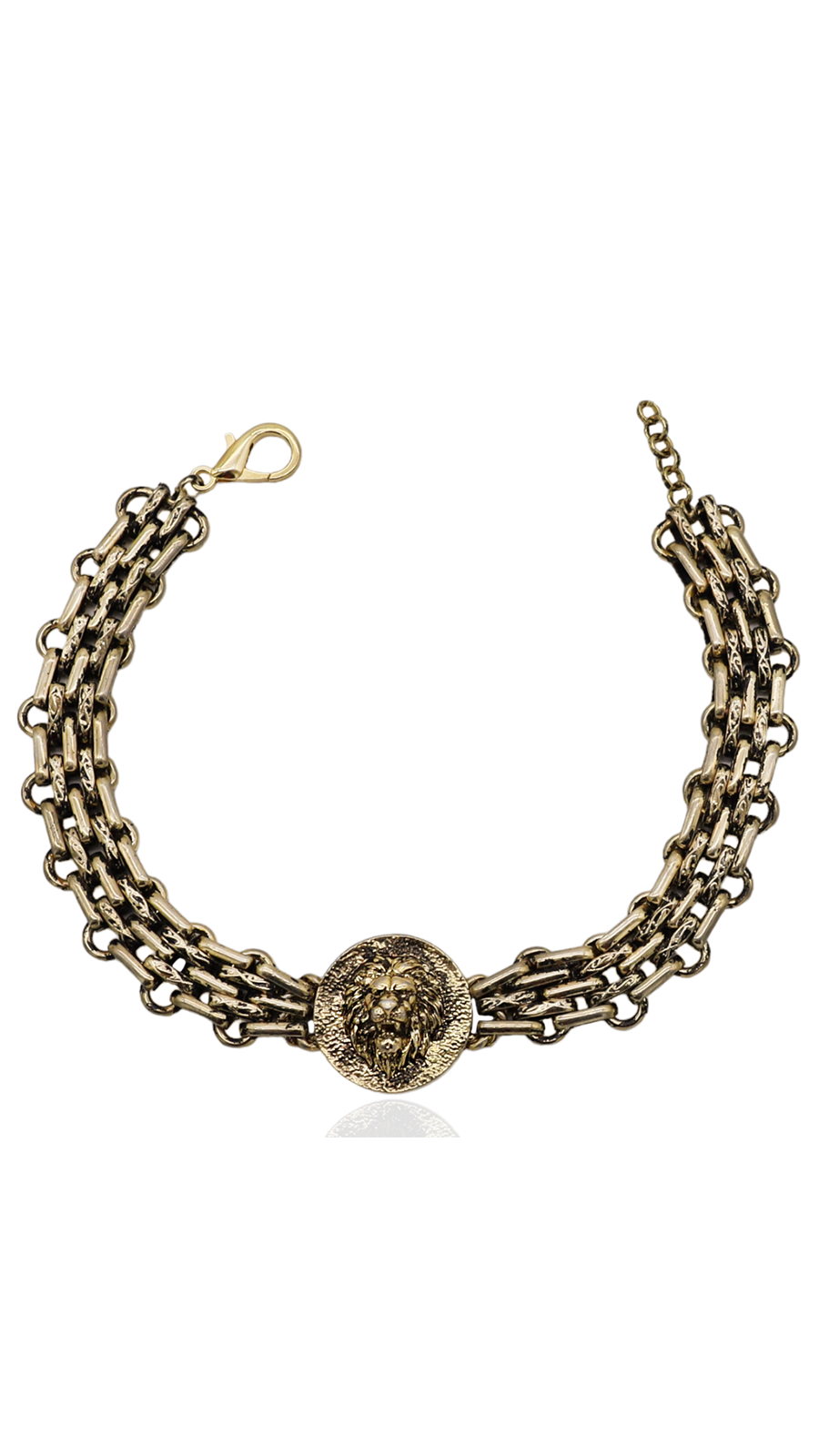 LEO ALTIN KAPLAMA CHOKER KOLYE