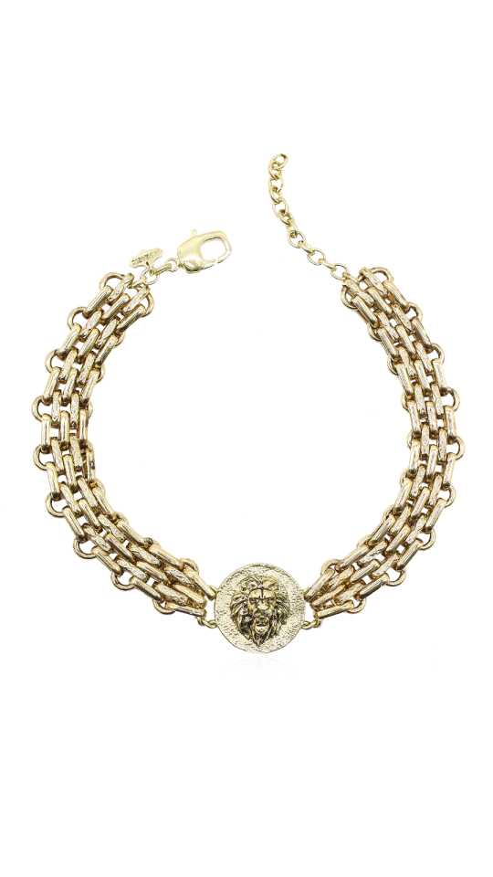 LEO ALTIN KAPLAMA CHOKER KOLYE