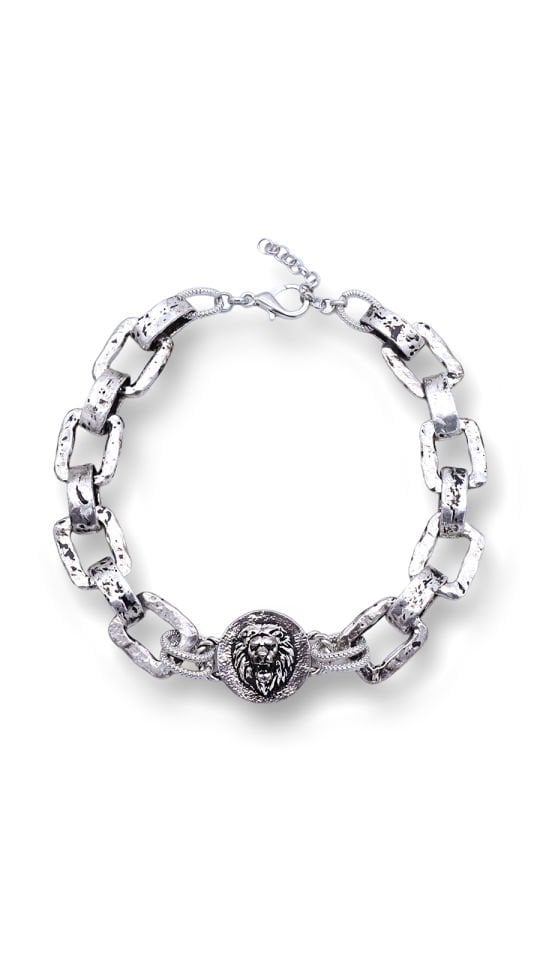 LEO GÜMÜŞ KAPLAMA CHOKER KOLYE