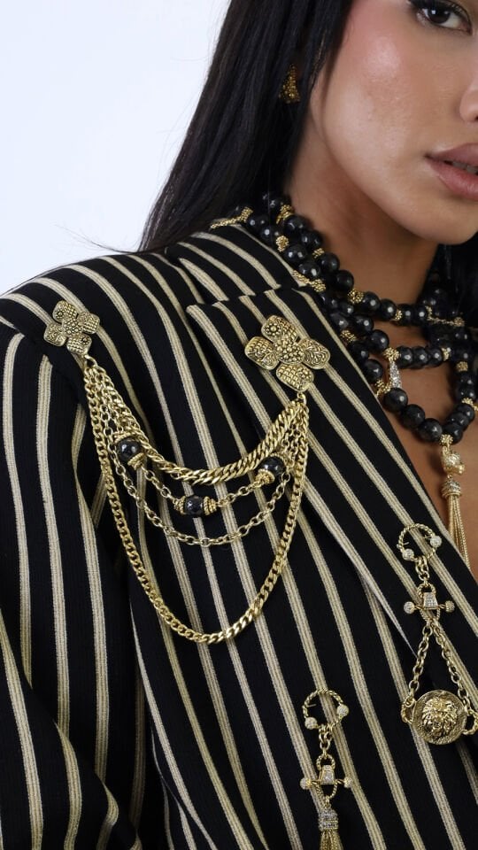 CELESTIA ALTIN KAPLAMA BROŞ