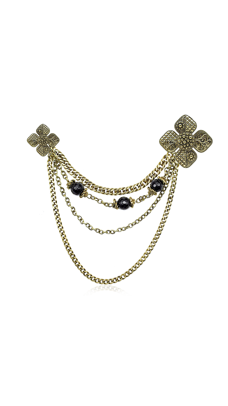 CELESTIA ALTIN KAPLAMA BROŞ