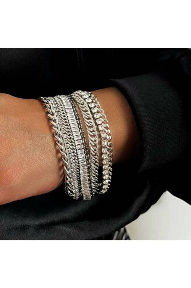 Lunar Crystal Stone Steel Bracelet