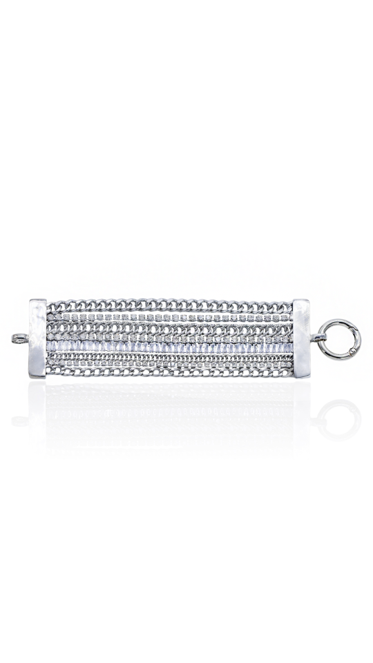 Lunar Crystal Stone Steel Bracelet