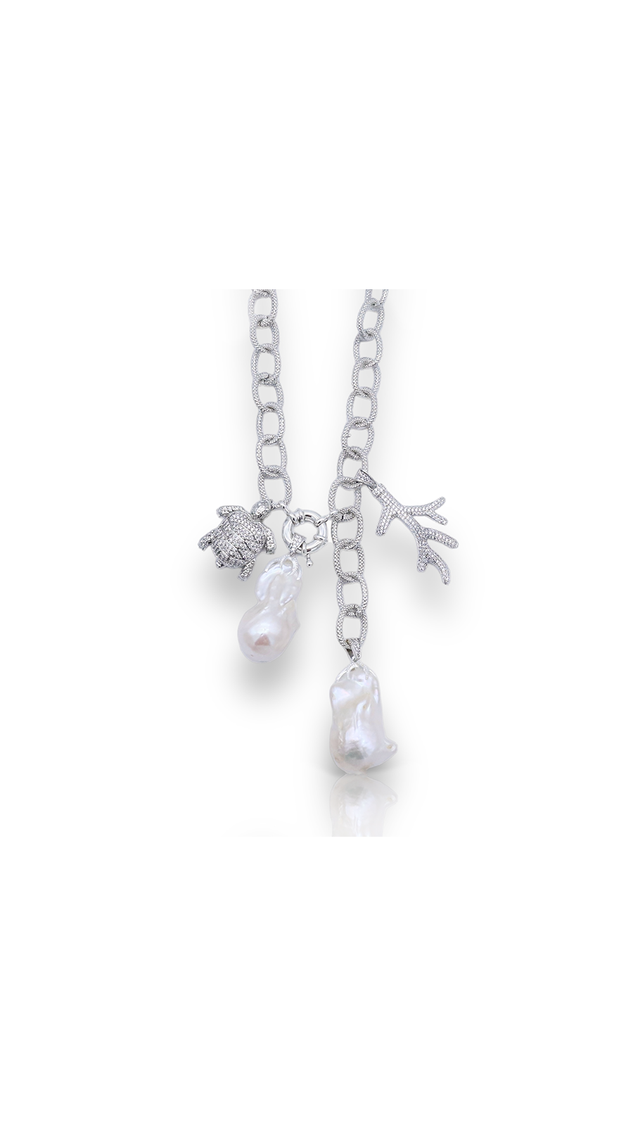Themis Baroque Pearl 925 Sterling Silver Necklace