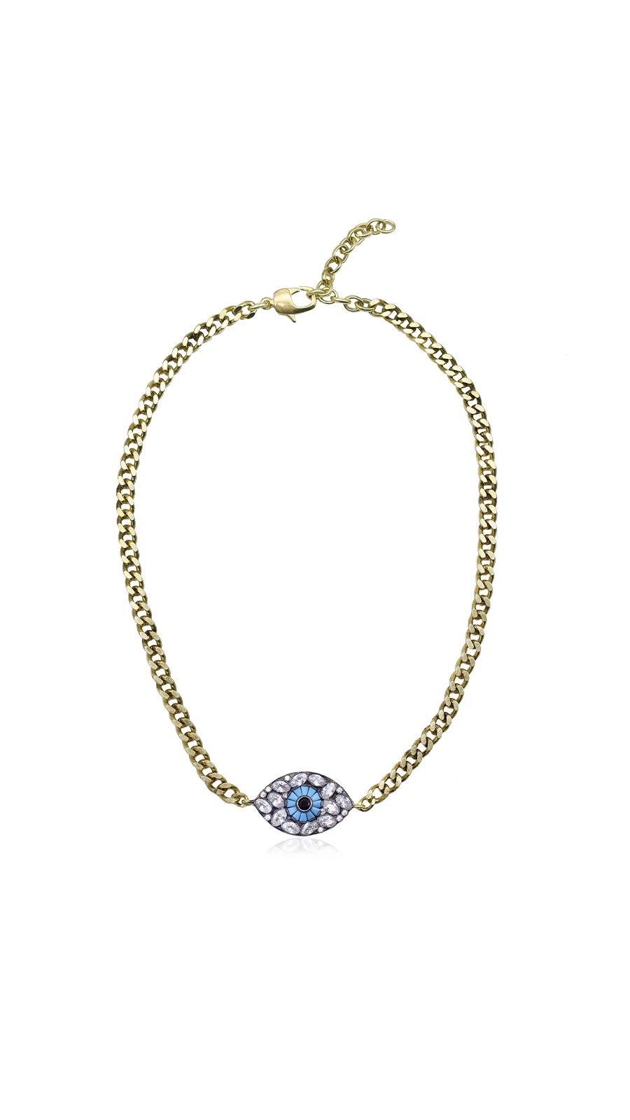 ESPERANZA ALTIN KAPLAMA GÖZ KOLYE