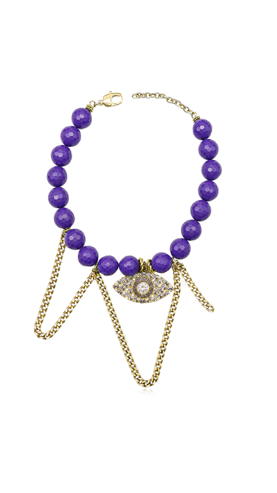 MYSTERE DOĞAL TAŞ GÖZ KOLYE