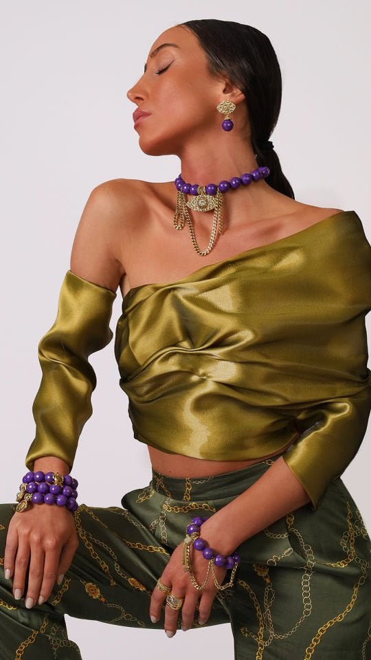 MYSTERE DOĞAL TAŞ GÖZ KOLYE