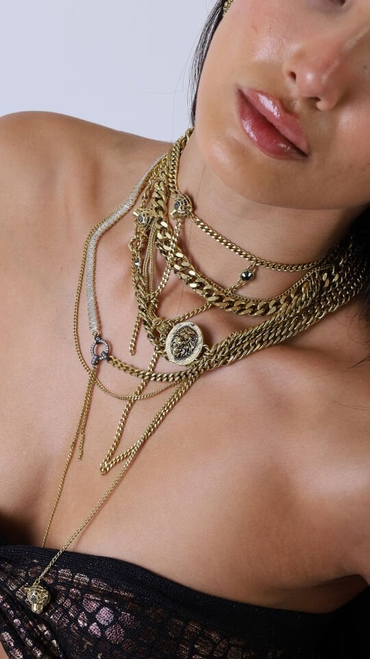 L'EMPIRE ÇOKLU ZİNCİR KOLYE