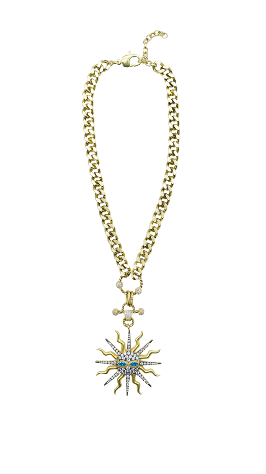 MASCHERA ALTIN KAPLAMA CHARM KOLYE