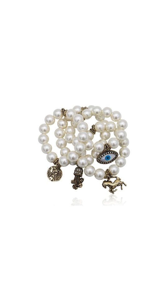 EYE MOTIF PEARL BRACELET