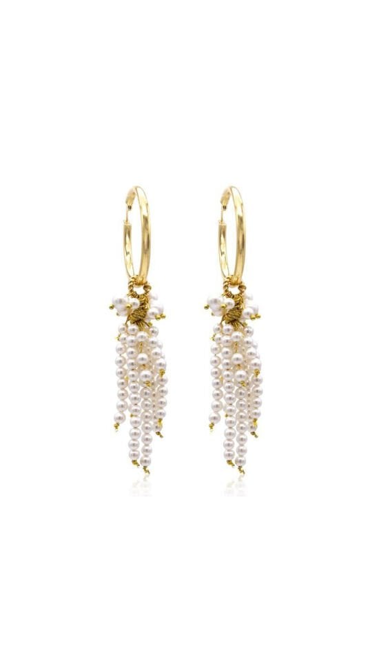 RINGED PEARL EARRINGS