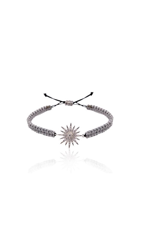 SNOW CRYSTAL STONE SNOWFLAKE BRACELET