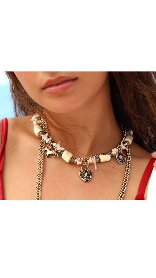 LYCIA NATURAL STONE NECKLACE