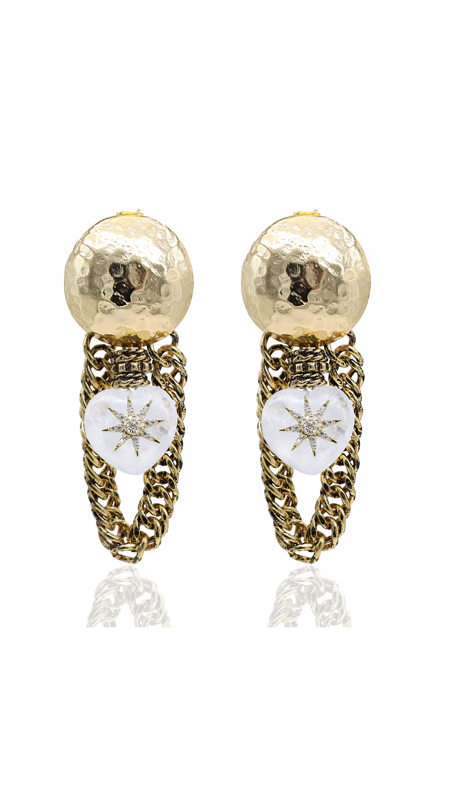 POLE HEART EARRINGS